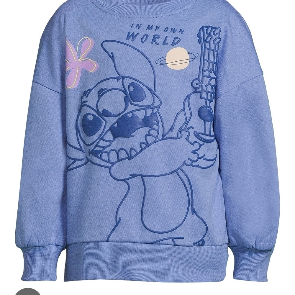 Blue Kids Sweatshirt with Cartoon Character. Sweatshirt And Sweatpants Set